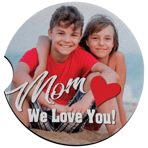 Round neoprene photo car coaster
