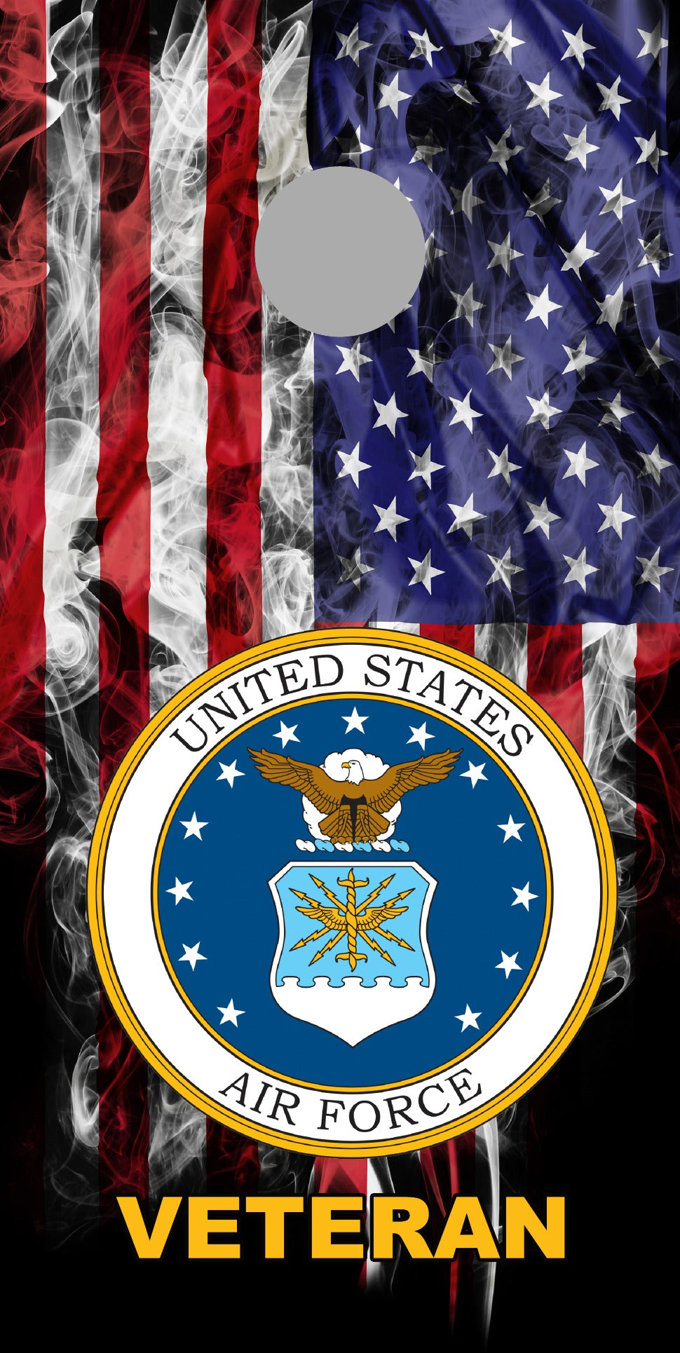 Air Force Veteran cornhole skin artwork