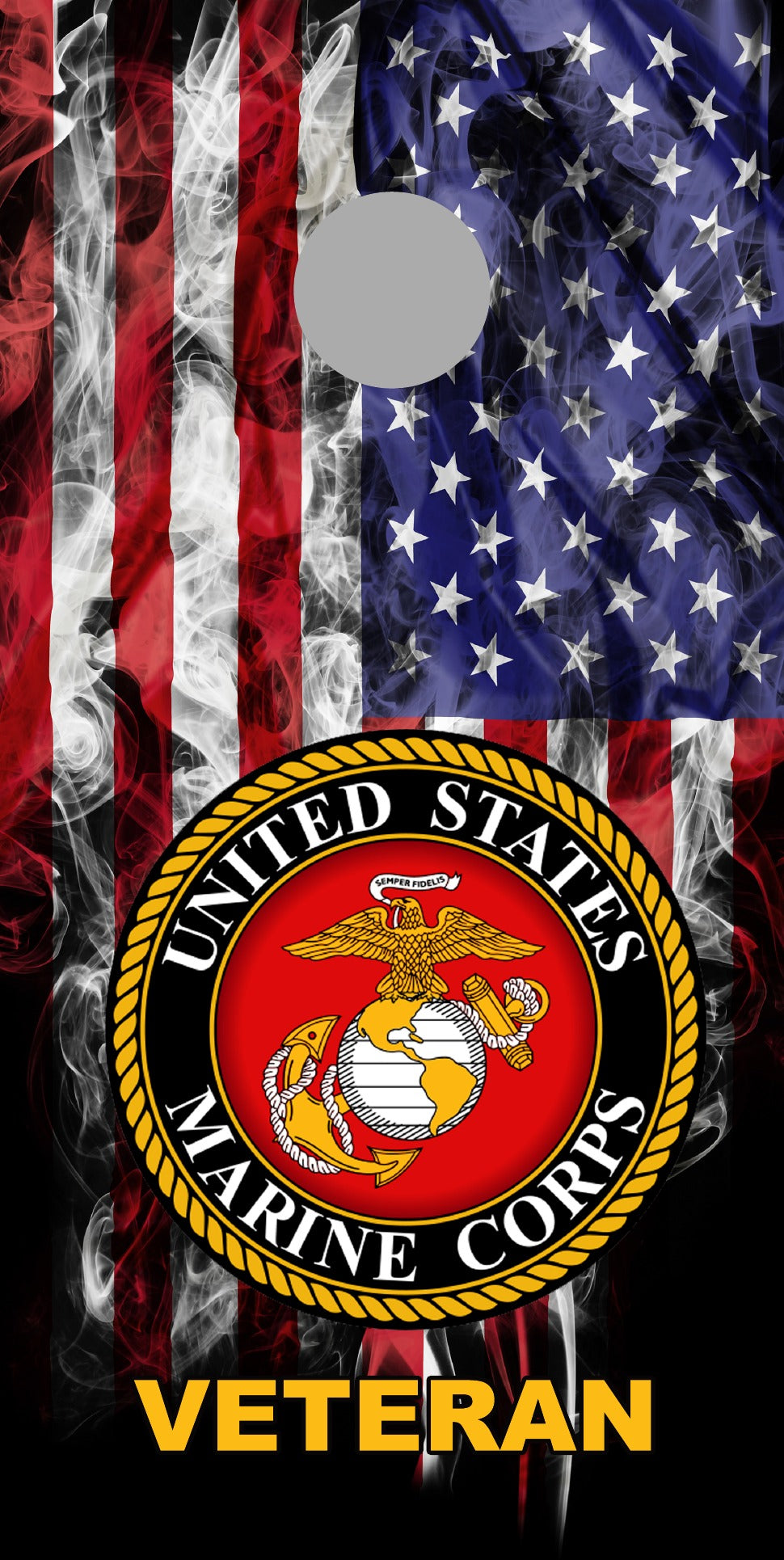 Marine Corps Veteran cornhole skin artwork
