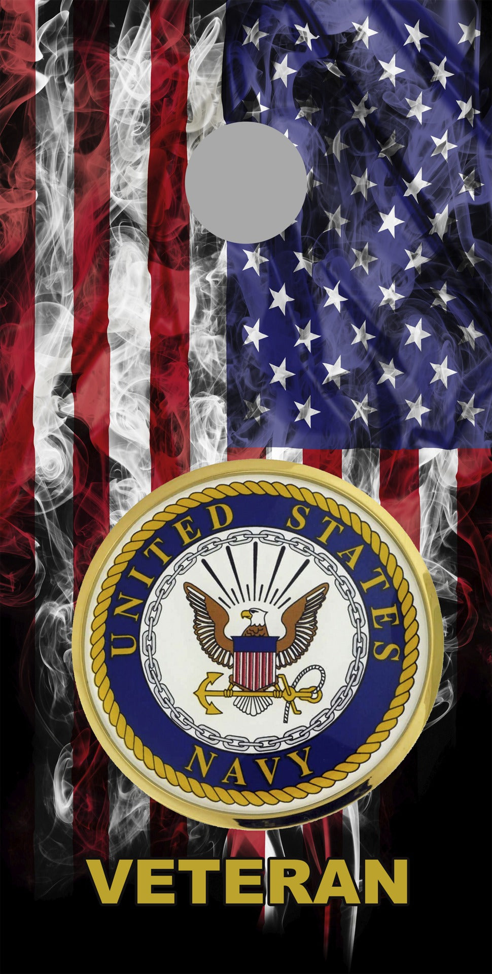 Navy Veteran cornhole skin artwork
