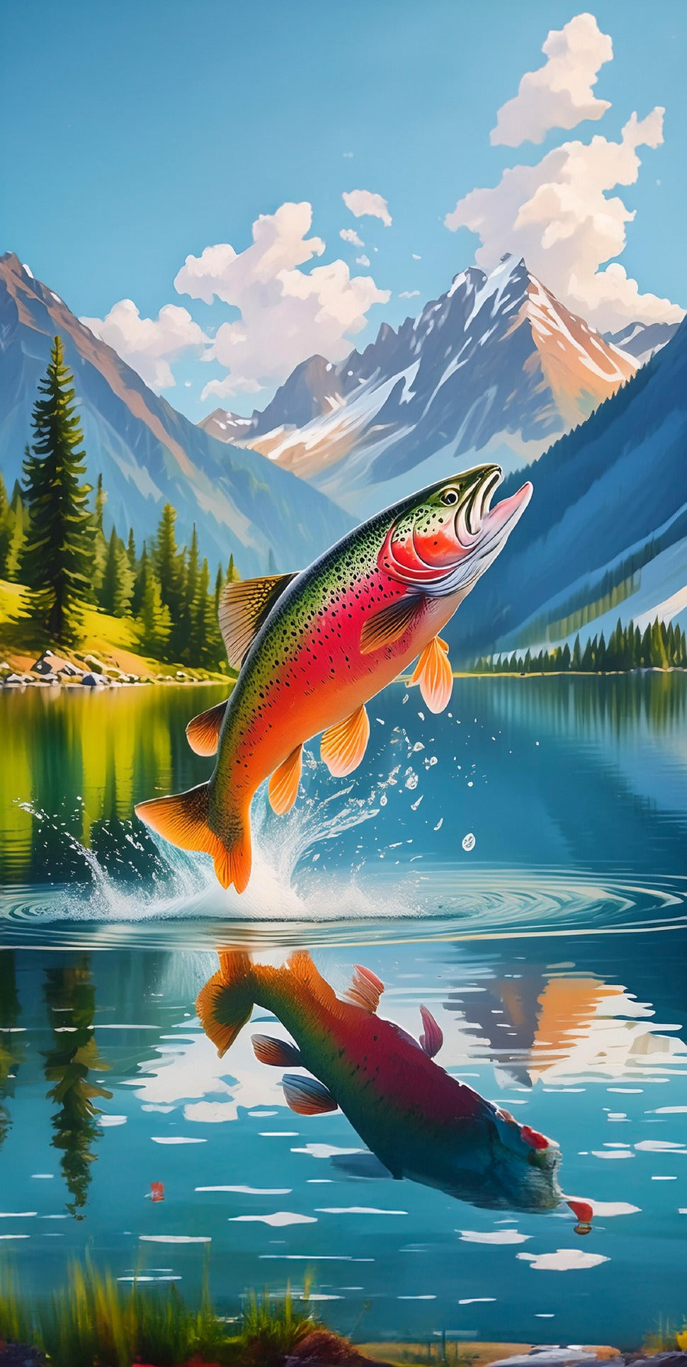 Rainbow Trout cornhole skin artwork