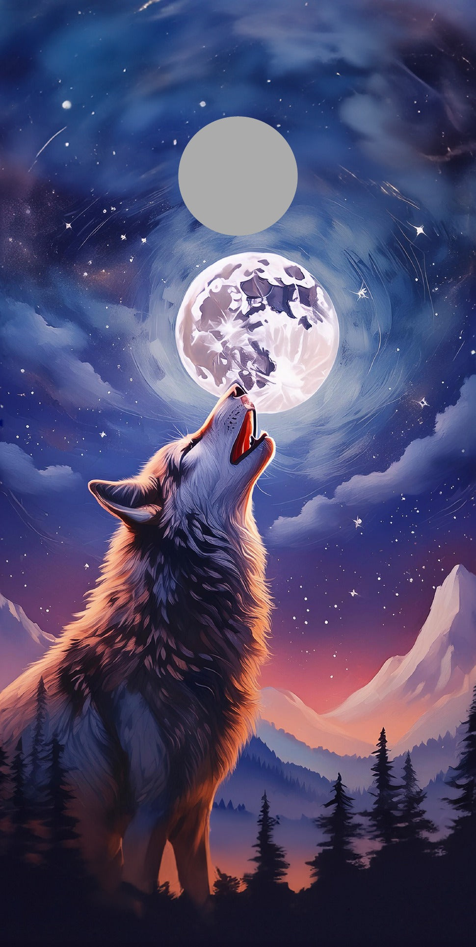 Wolf cornhole skin artwork