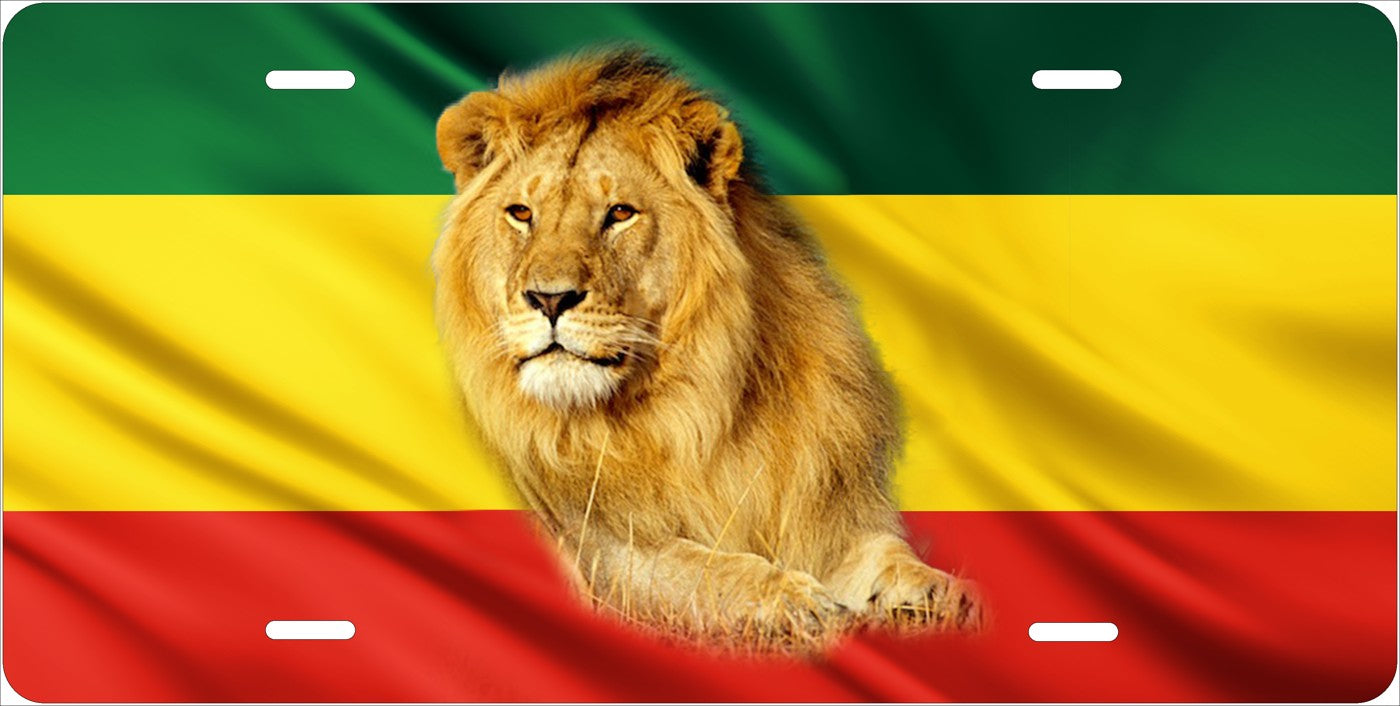Ethiopian Flag and Lion license plate design