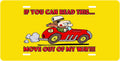 Move Out of My Way — Racing license plate design