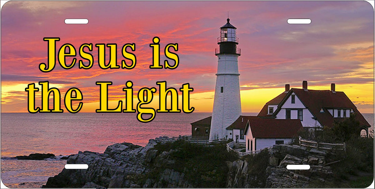 Jesus Is the Light license plate design