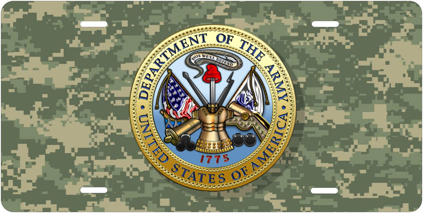 Army Seal license plate design