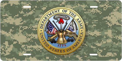 Army Seal license plate design