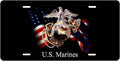 Marine emblem license plate design