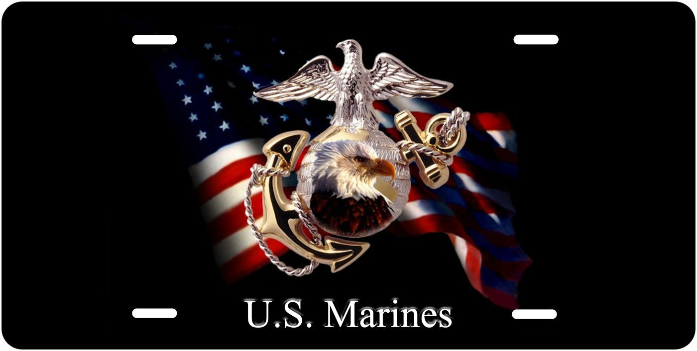 Marine emblem license plate design