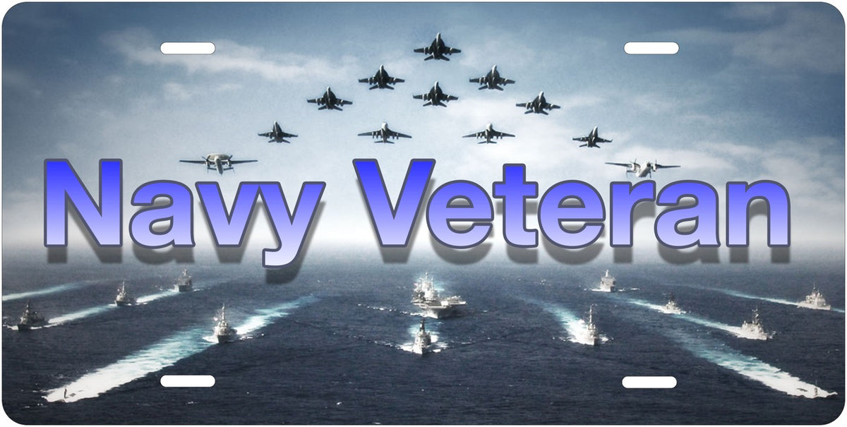 Navy Veteran license plate design