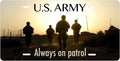 Army — Always on Patrol license plate design