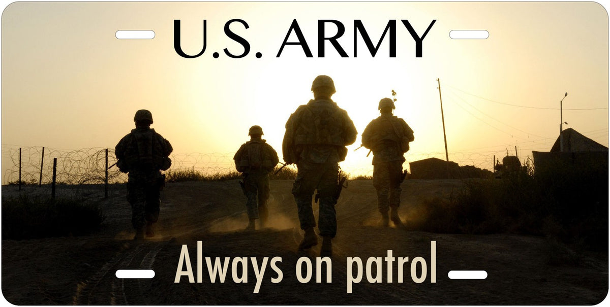 Army — Always on Patrol license plate design