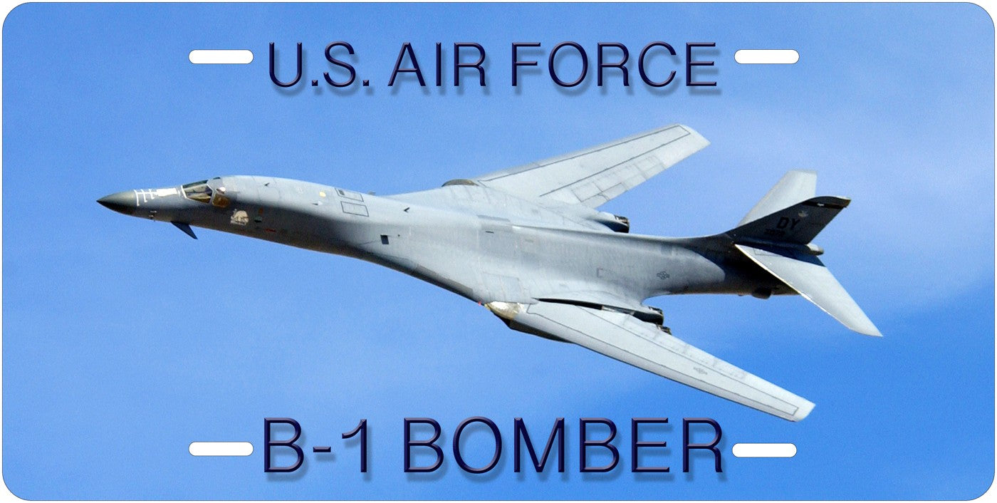 Air Force B-1 Bomber license plate design