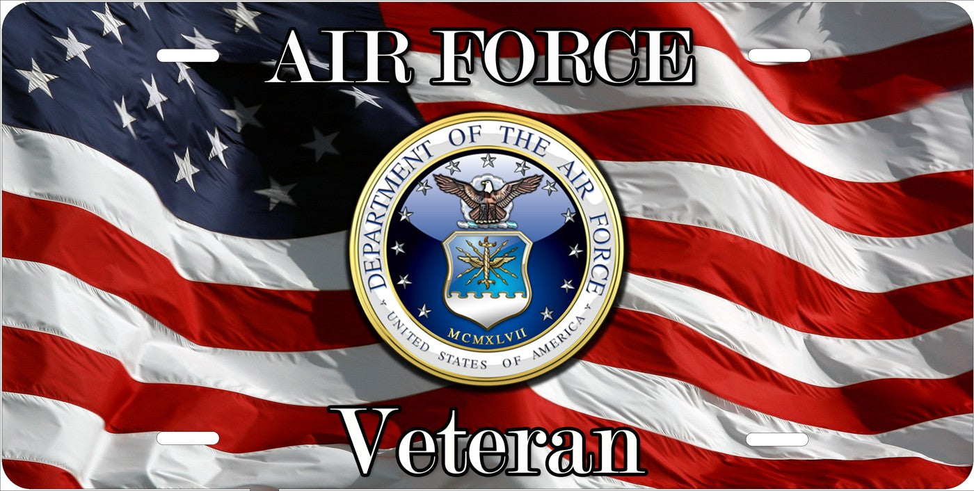 Air Force Veteran license plate design