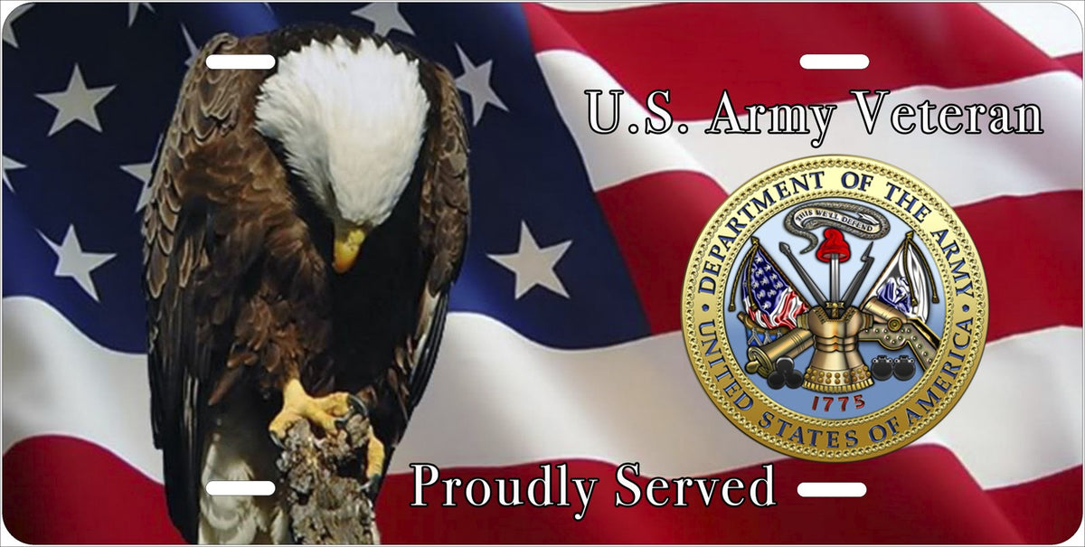 Army Veteran — Eagle license plate design