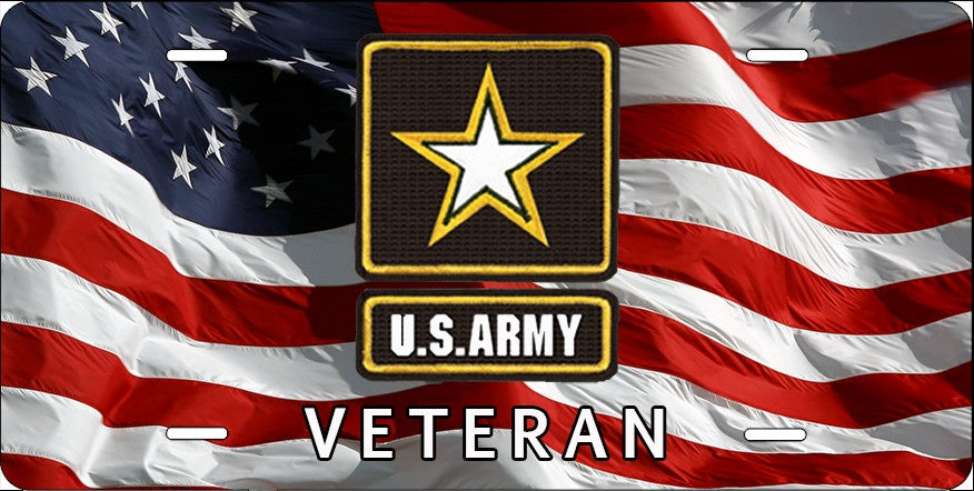 Army Veteran — Flag license plate design