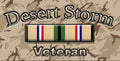Desert Storm Vet license plate design