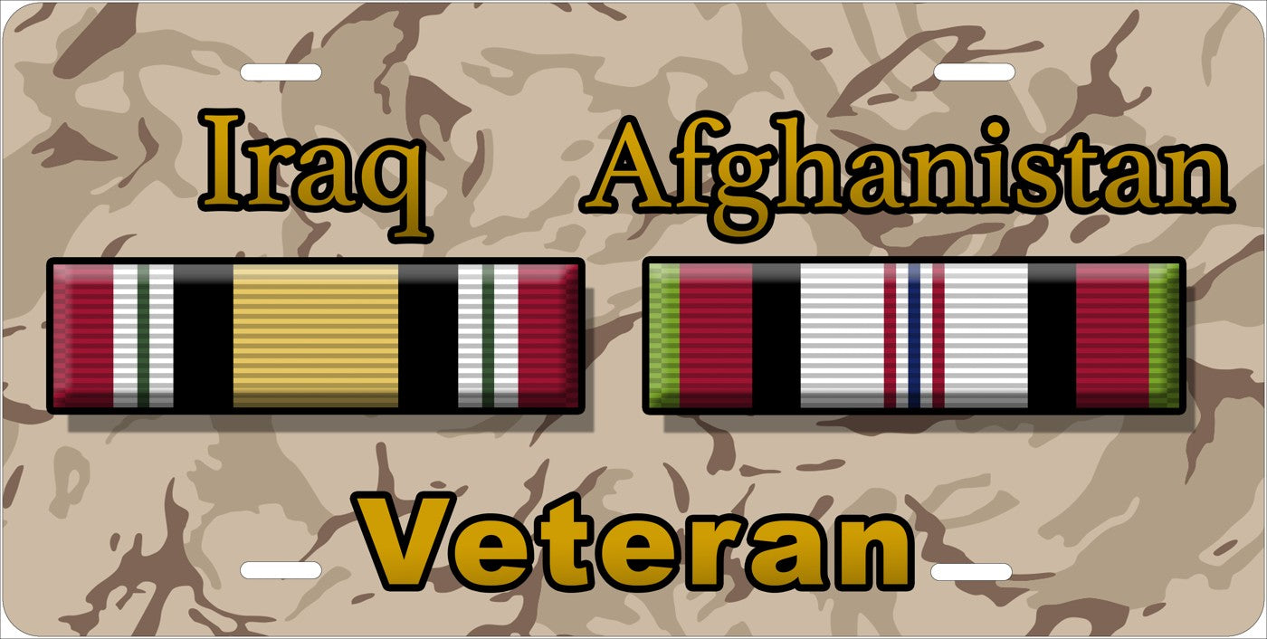 Iraq and Afghanistan Veteran license plate design