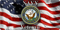 Navy Veteran — Flag license plate design