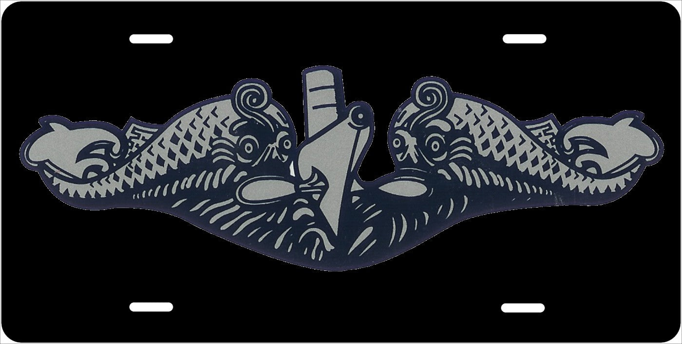 Navy Submarine Dolphins license plate design