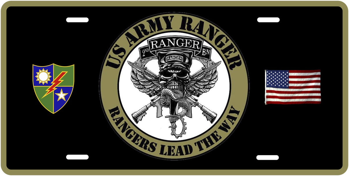 Army Ranger — Flags license plate design