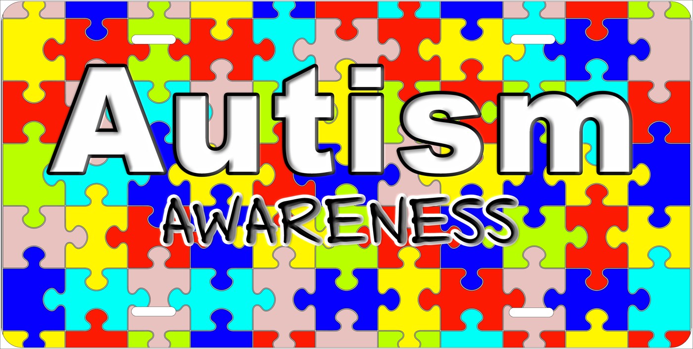 Autism Awareness license plate design
