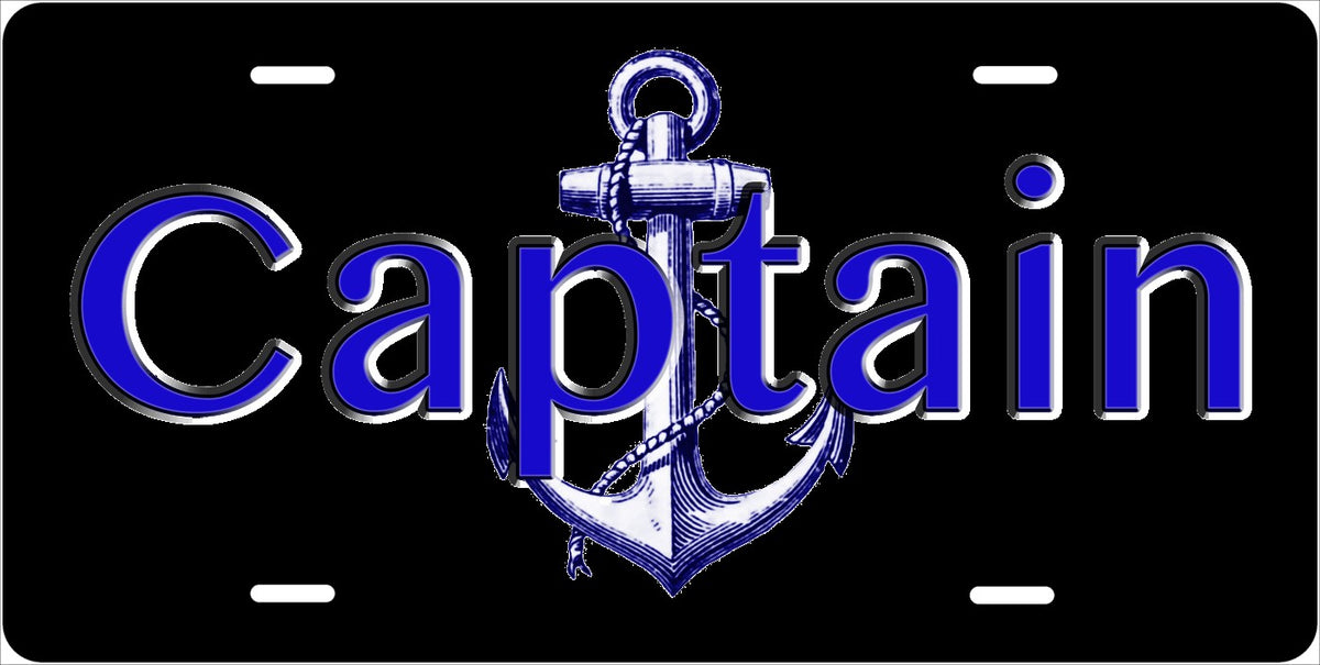 Captain — Anchor license plate design