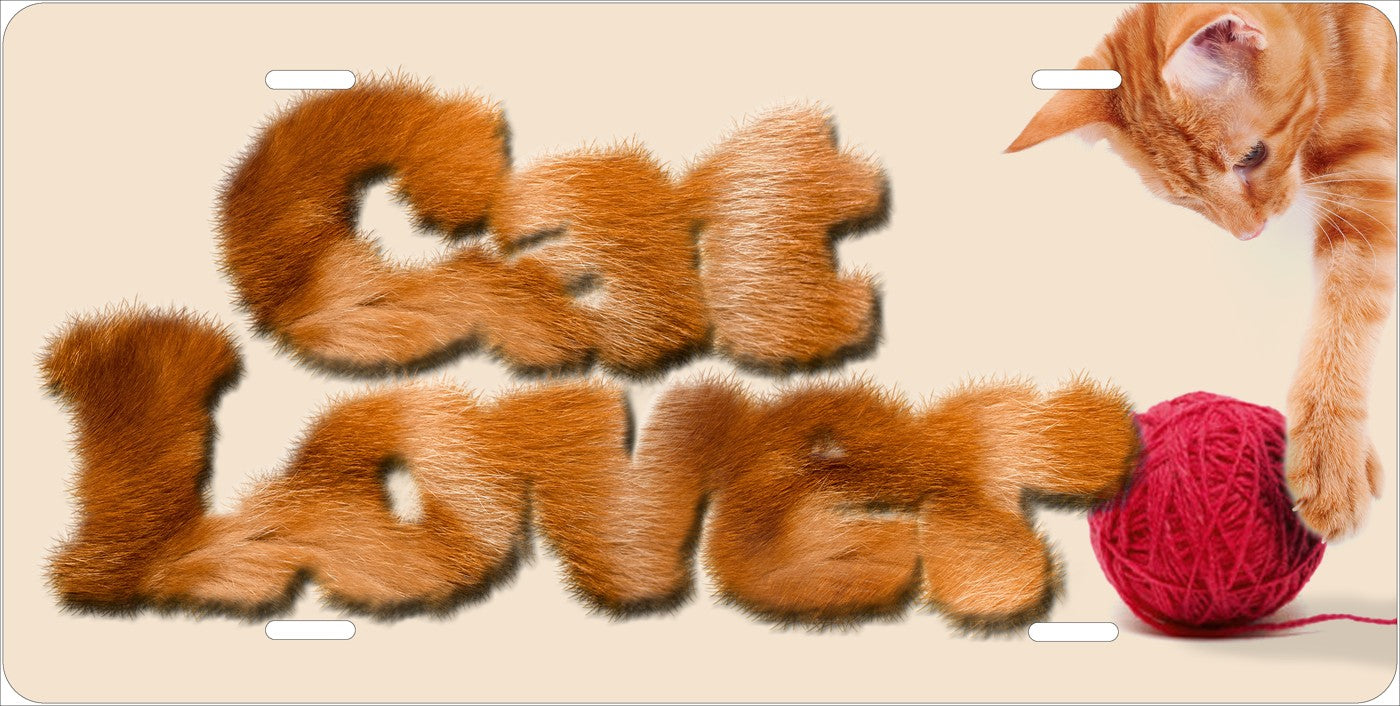 Cat Lover license plate design