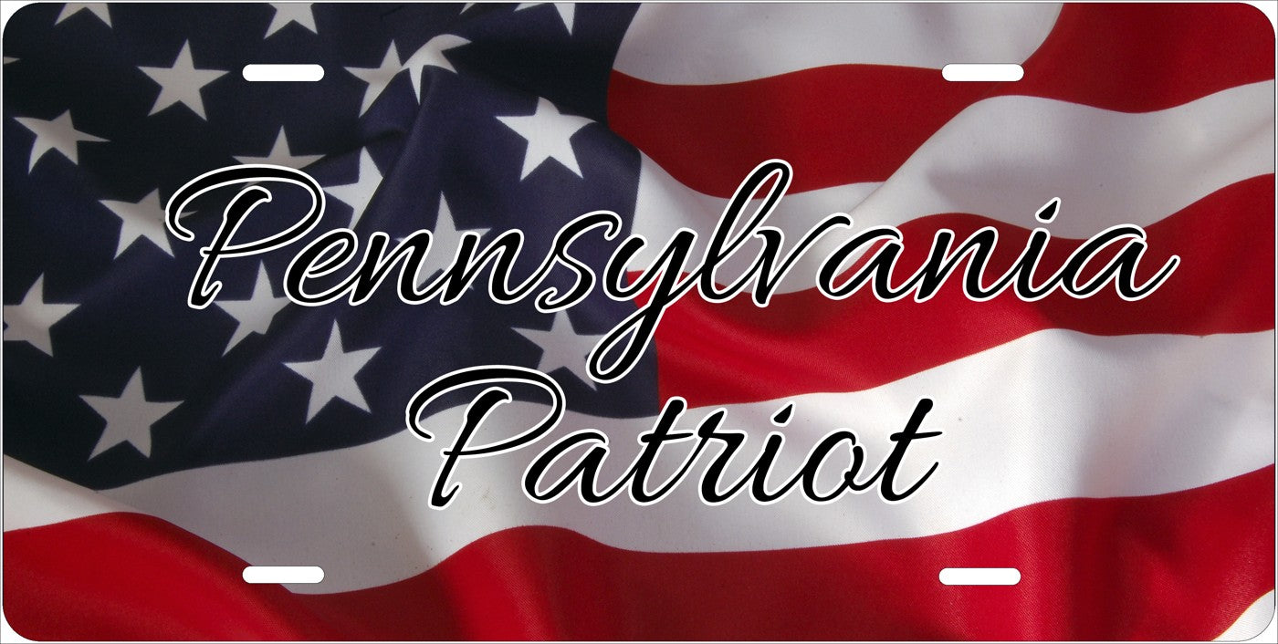 Pennsylvania Patriot — Waving Flag license plate design