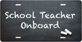 School Teacher license plate design