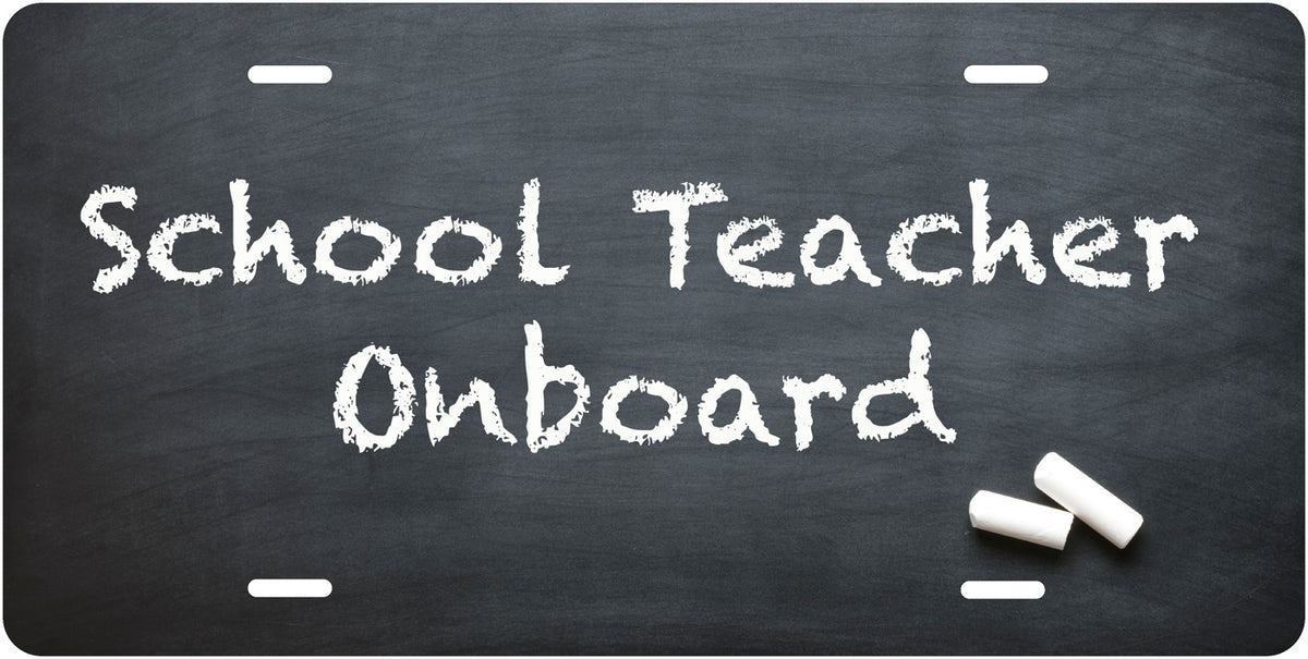 School Teacher license plate design