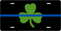 Thin Blue Line — Shamrock license plate design