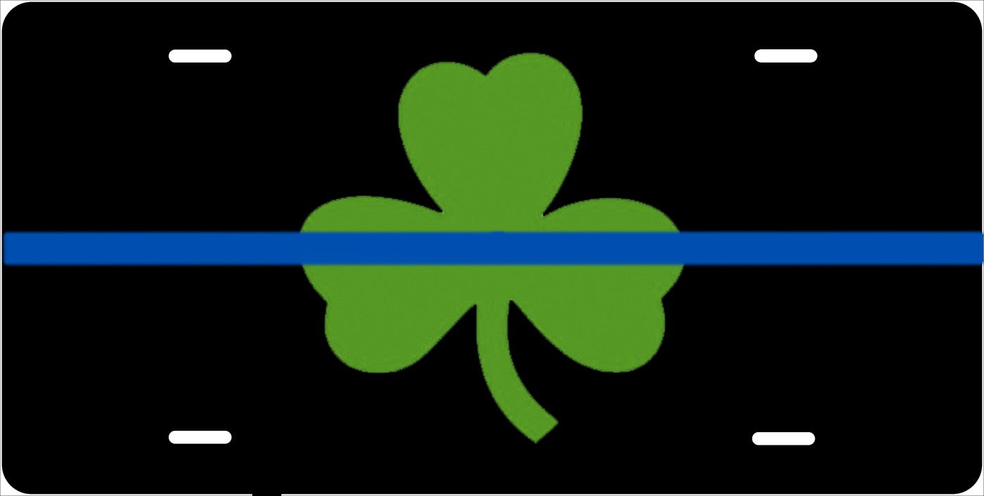 Thin Blue Line — Shamrock license plate design