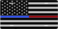 Thin Red and Blue Line license plate design