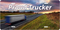 Proud Trucker license plate design