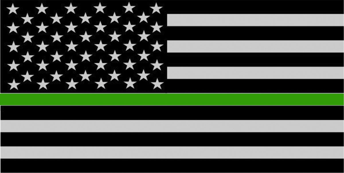 Thin Green Line — American Flag license plate design