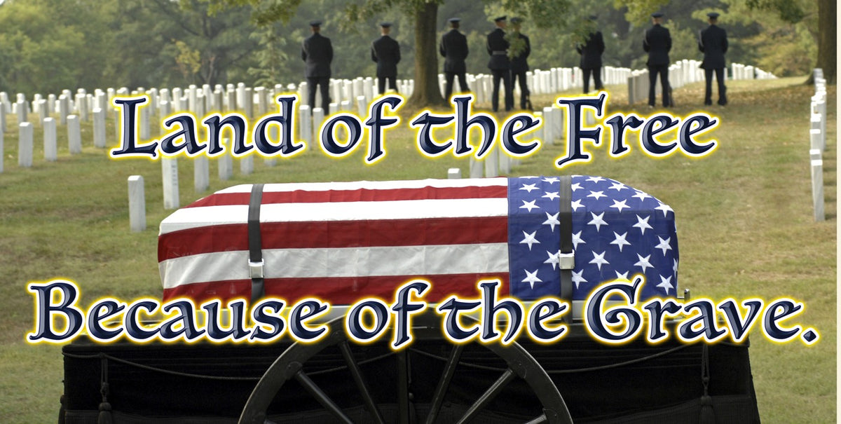 Land of the Free — Cemetery license plate design