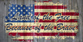 Land of the Free — Rustic Flag license plate design