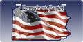 Pennsylvania Patriot — State Outline license plate design
