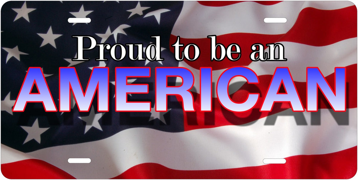 Proud to Be an American license plate design