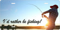 Rather Be Fishing license plate design