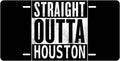 Straight Outta Houston license plate design
