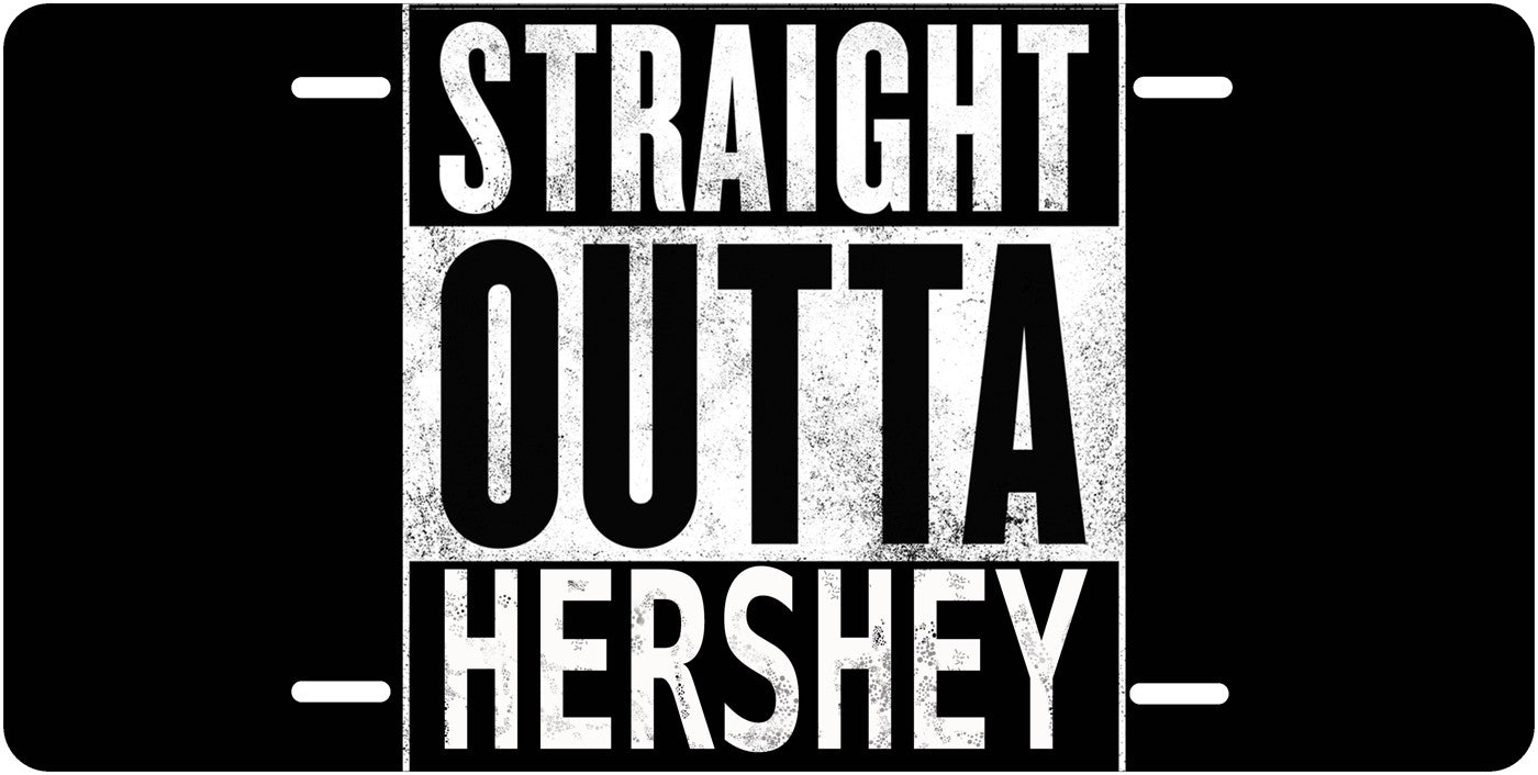 Straight Outta Hershey license plate design