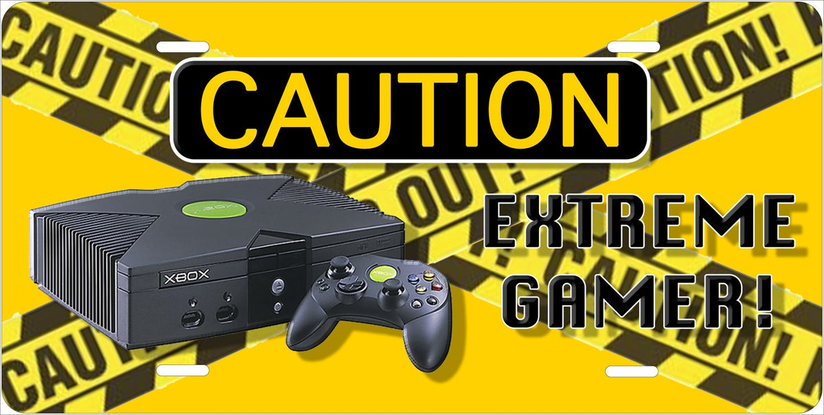 Xtreme Gamer license plate design