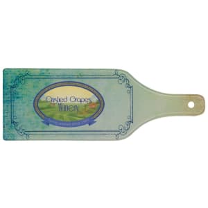 Wine bottle shaped glass photo cutting board
