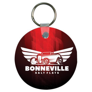 Round two-sided photo keychain