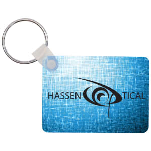 Rectangle aluminum photo keychain